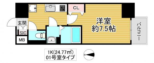 大阪市鶴見区諸口１丁目の賃貸マンションの間取り