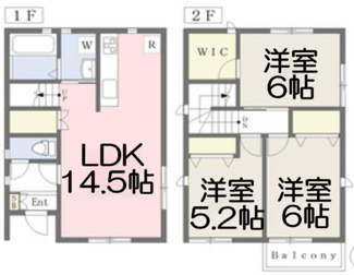 【間取り】 | 北区安井１丁目戸建　Ｂ棟