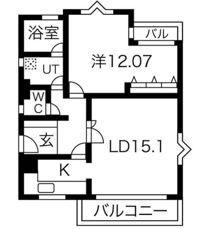 渋谷区神宮前３丁目の賃貸マンションの間取り
