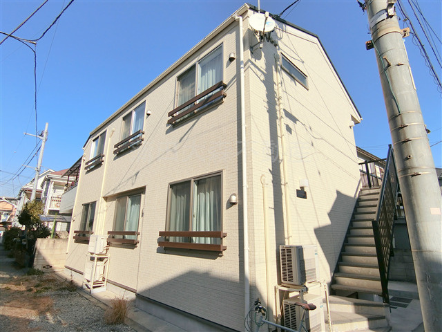 アルビオン東蒲田の外観|2019年5月築　木造地上2階建て
東京都大田区東蒲田2丁目　京急本線梅屋敷駅徒歩8分、京急蒲田駅徒歩9分