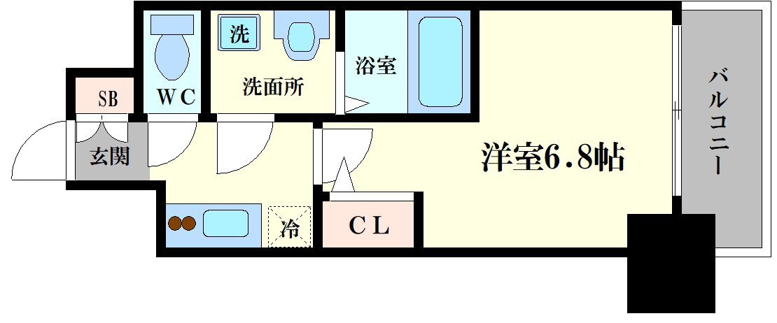 エスリード大阪上本町ブランシュの間取り
