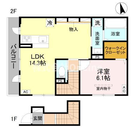 【間取り】 | D-roomあいおいⅡ