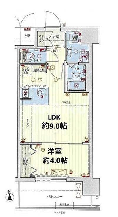 スワンズシティ大阪フルーアの間取り