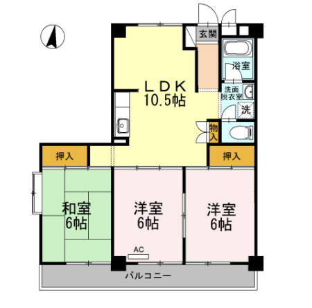 【間取り】 | 長瀬第二マンション