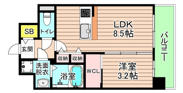 大阪市都島区内代町４丁目の賃貸マンションの間取り