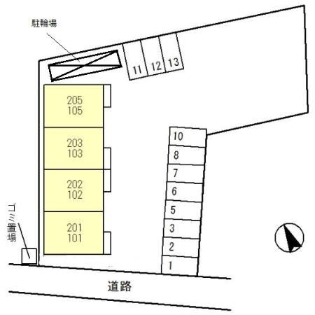 グレイスコーポⅤの区画図