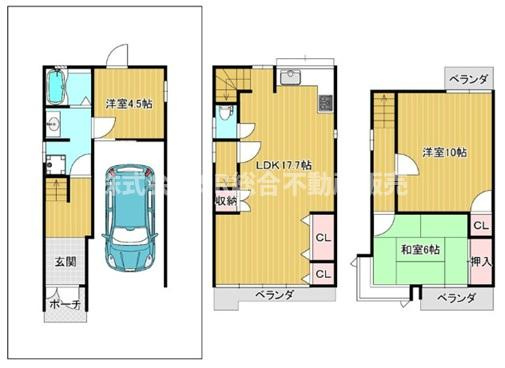 衣摺4丁目中古戸建の間取り|振分タイプの間取りで個々のプライバシーも守られます！ファミリー様にオススメ♪