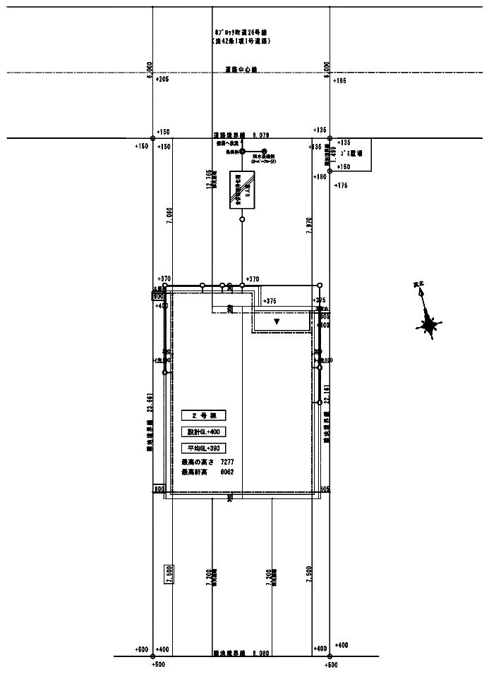 新築戸建・新築建売　大泉町仙石1丁目　南小学校・南中学校の区画図|【2号棟】前面道路：北側幅員6ｍ公道