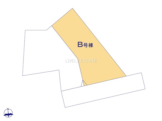 草加市苗塚町 新築分譲住宅 全2棟 B号棟の区画図