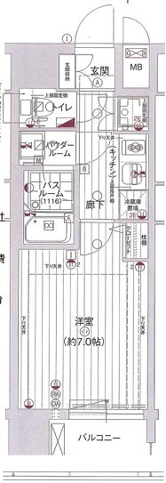 エグゼ難波南Ⅴの間取り
