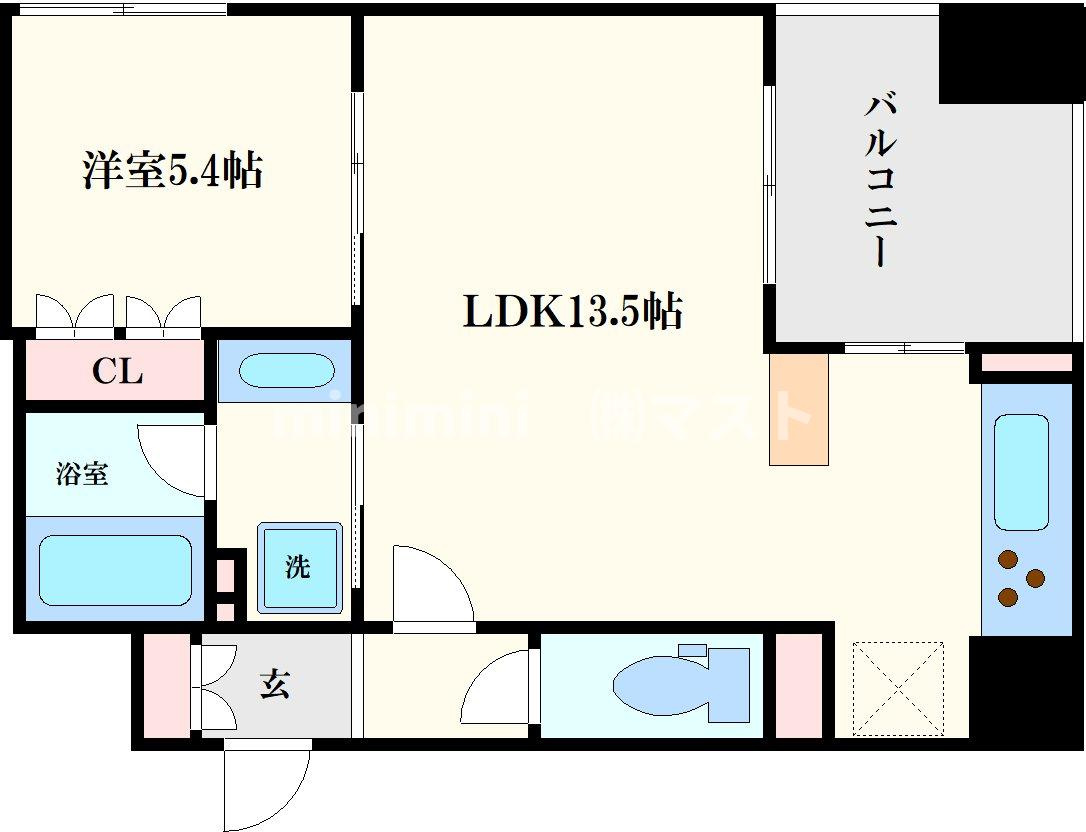 リーガル南久宝寺Ⅱの間取り