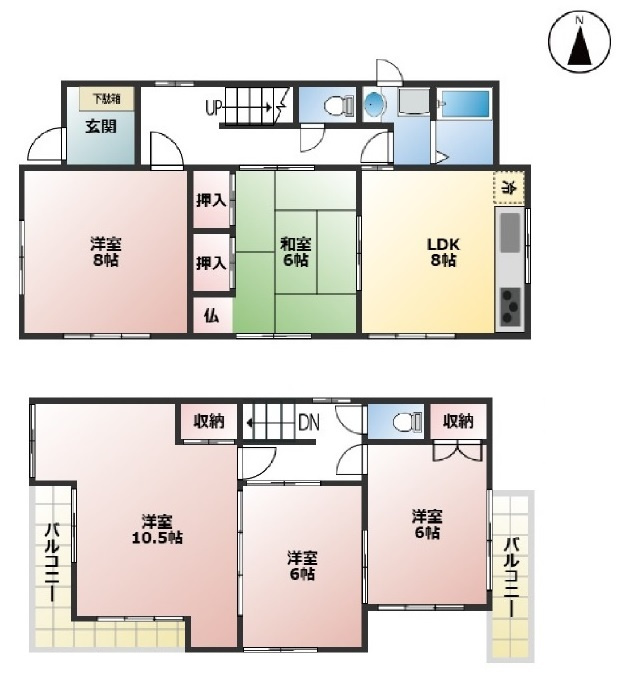 名谷町　中古戸建の間取り