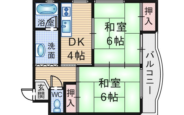 服部サンコーポの間取り