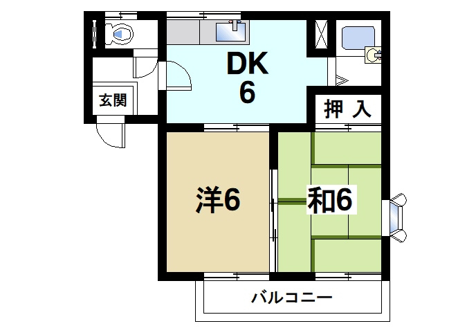 ハイツ萩の間取り