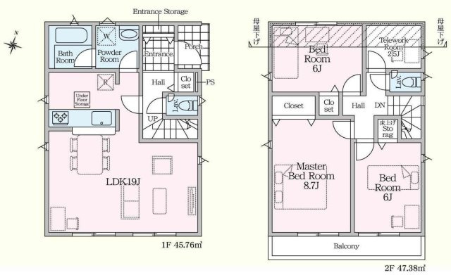 【Cradle garden】宇都宮市下荒針町 第3 全1棟の間取り|〇間取り図〇
