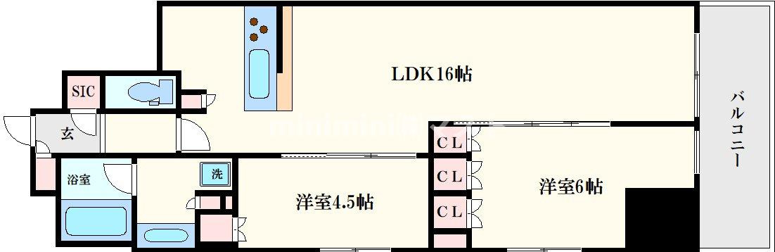 ブランズ大阪松屋町の間取り