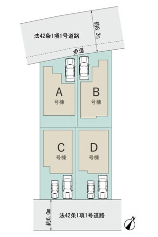 市川市本北方３丁目７０４番の区画図