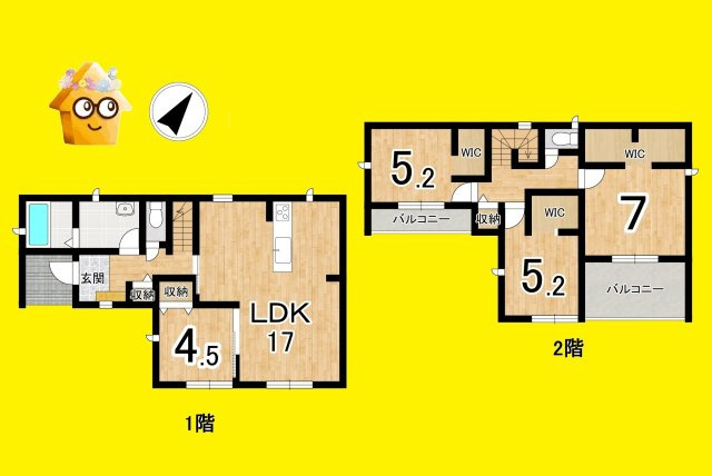 島田市船木　 新築戸建の間取り