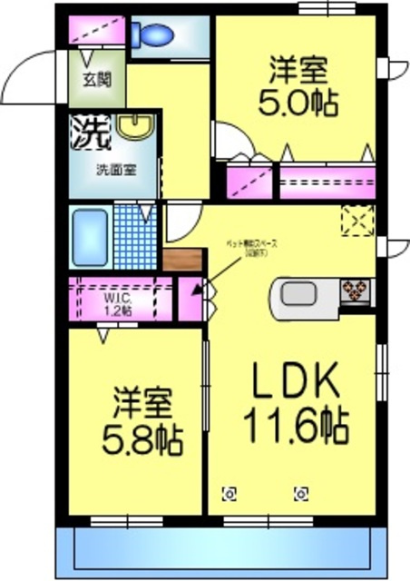 Ｍａｉｓｏｎ　ｄｅ　ＬＵＰＯ　メゾンドルポの間取り|★角部屋３面窓★