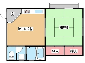クスチュウ旗塚通の間取り