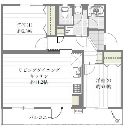 【間取り】 | 磯辺第一住宅団地　19号棟