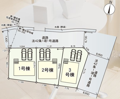 【区画図】 | Cradle garden　笹谷第9　3号棟 | ★内覧予約でブランド米2kg★