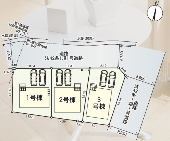 【区画図】 | Cradle garden　笹谷第9　3号棟 | ★内覧予約でブランド米2kg★