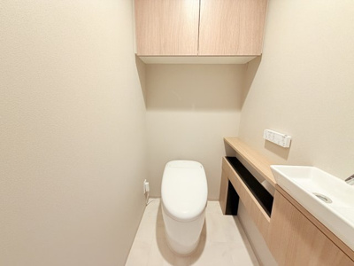 【トイレ】 | プレミスト昭島モリパークグラン | 落ち着いた色調のトイレです