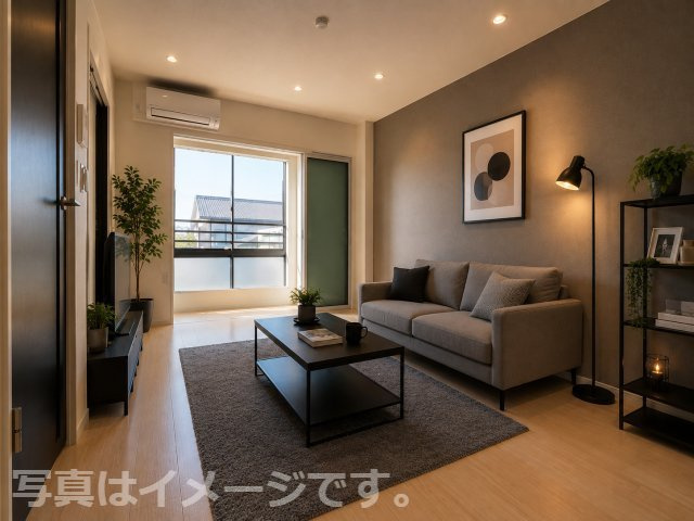 熊本市北区西梶尾町のアパートの居間・リビング|※写真はイメージです。現況優先