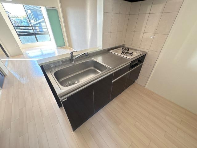熊本市北区西梶尾町のアパートのキッチン|キッチン