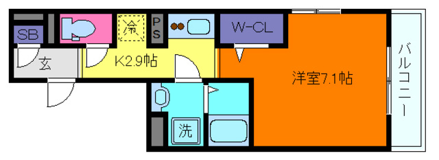 みだ六アパートメント御影の間取り
