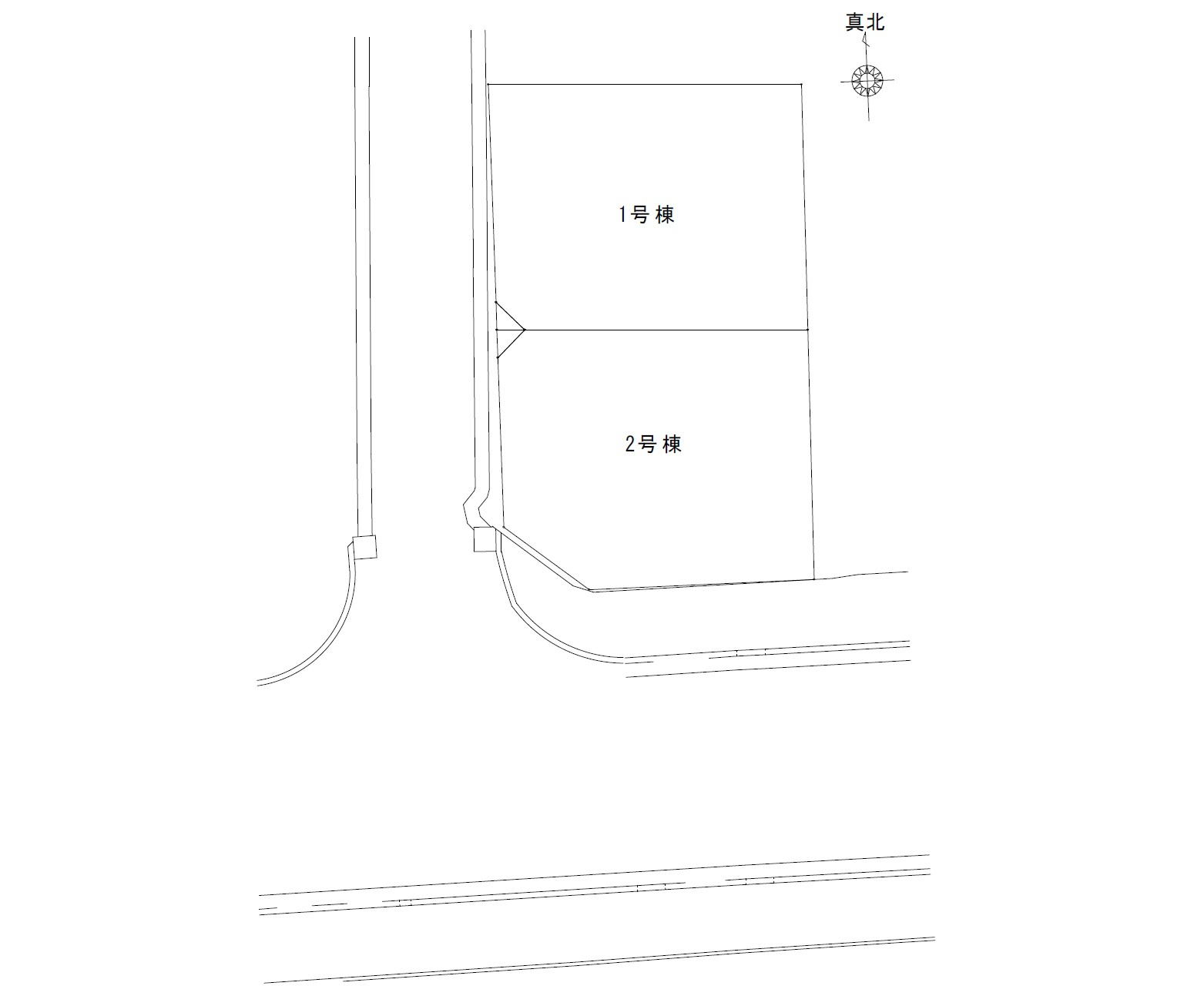 福岡市中央区小笹5丁目第2-2棟（1号棟）の区画図|配置図（1号棟）