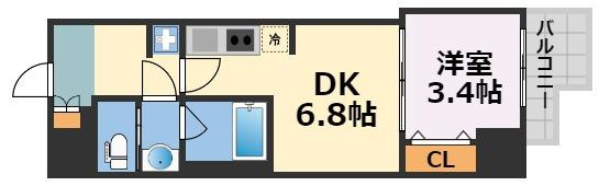 Dimora靭公園の間取り