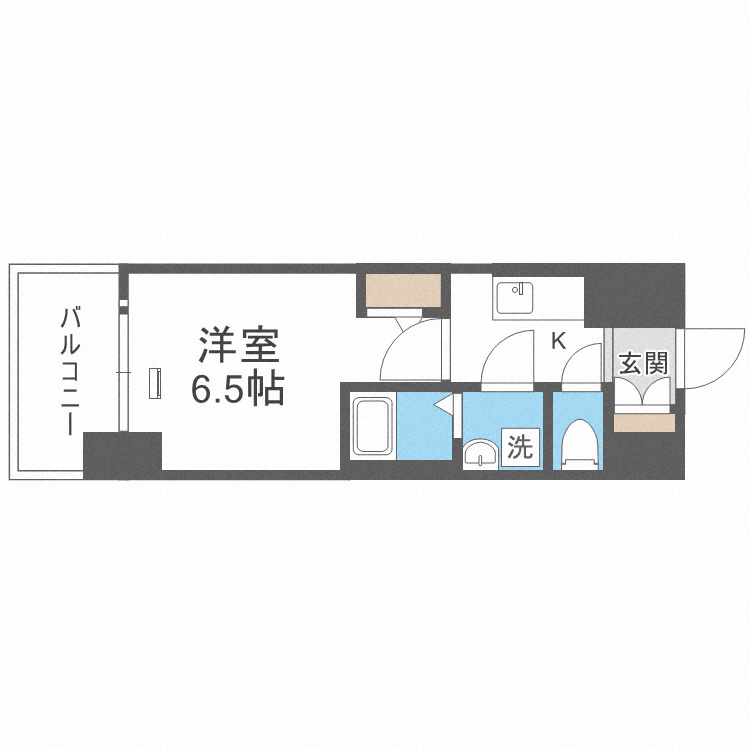 大阪市大正区三軒家東３丁目の賃貸マンションの間取り