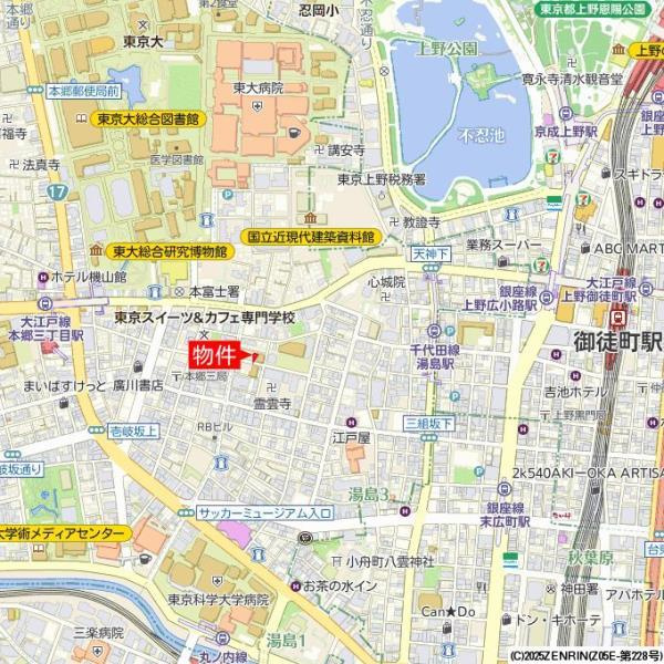 ＫＤＸレジデンス文京湯島の地図