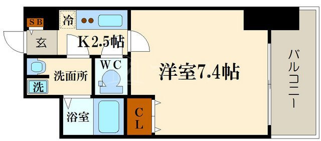 レグゼスタ弁天町の間取り