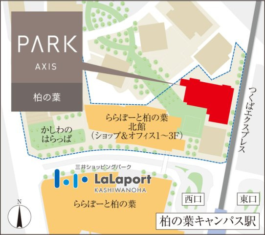 パークアクシス柏の葉の地図