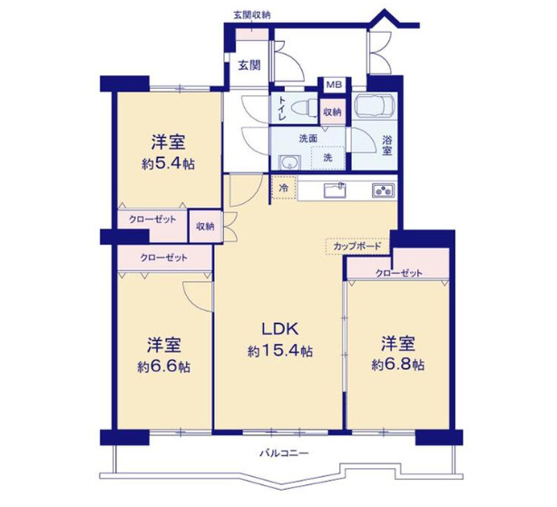 美浜東エステート第9号棟（2階部分）／仲介手数料無料／新規フルリノベーションの間取り