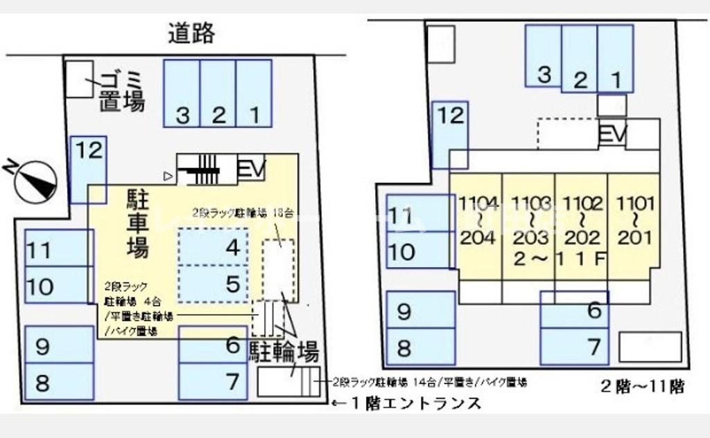 フェイバー　Ｊ．Ｏ－Ｘ1※初期費用分割あと払いサービス利用可能物件の区画図