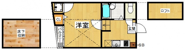 コンフォートベネフィス高宮4の間取り