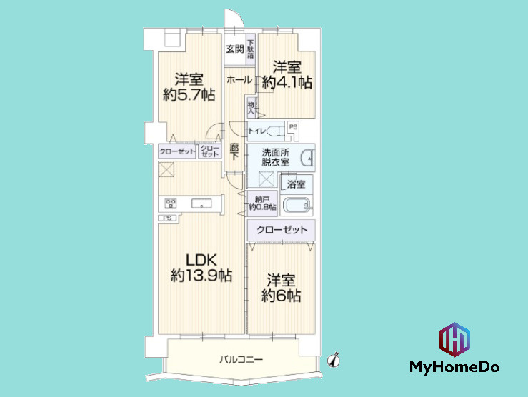 バンベール春日井の間取り