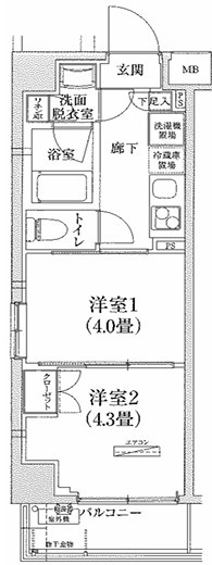 【間取り】 | アイルグランディール蒲田