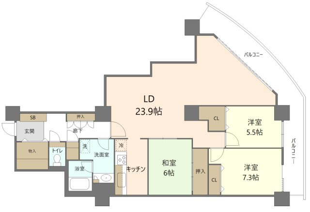 ザ・シーン城北アストロタワーの間取り