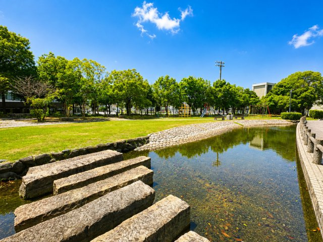 ザ・シーン城北アストロタワーの中庭
