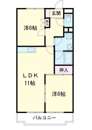 キョーエーマンション末広の間取り