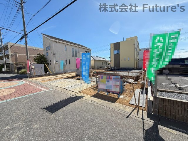 三郷市泉1丁目　新築戸建の外観|現地の写真になります。