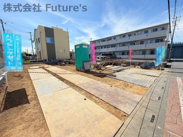 三郷市泉1丁目　新築戸建の外観|現地の写真になります。