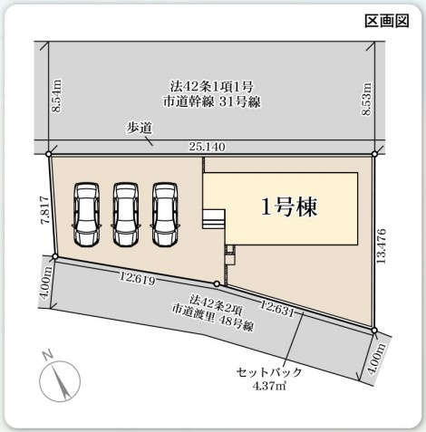 水戸市堀町　第24の区画図|区画図です。