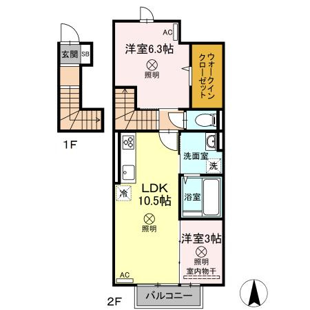 【間取り】 | クレール　C棟 
