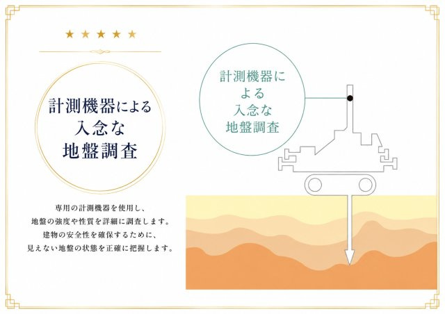 船橋市松が丘２丁目７４６番のその他|計測機器による地盤調査を実施。建物を支える地盤をしっかり確認しています。